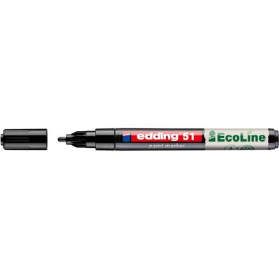 Edding, Marker, 51 EcoLine Lackmarker schwarz 1,0 - 2,0 mm, 1 St. (1x) Edding, Marker, 51 EcoLine Lackmarker schwarz 1,0 - 2,0 mm, 1 St. (1x)