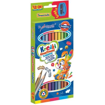 St. Majewski, Bleistift, BAMBINO Schule dreieckige Bleistifte doppelseitig 12/24 Farben + Spitzer (12x) St. Majewski, Bleistift, BAMBINO Schule dreieckige Bleistifte doppelseitig 12/24 Farben + Spitzer (12x)