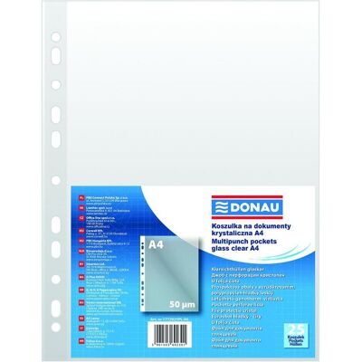 Donau, Mappe, Prospekthüllen, pp, a4, glasklar, 50 micr., 25 stück (A4, 25x) Donau, Mappe, Prospekthüllen, pp, a4, glasklar, 50 micr., 25 stück (A4, 25x)