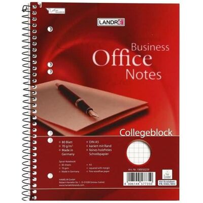 Landré, Heft + Block, A5+ Collegeblock (A5+, Kariert, Harter Einband) Landré, Heft + Block, A5+ Collegeblock (A5+, Kariert, Harter Einband)