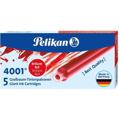 Pelikan Ersatzpatronen + Tintenfass, Grossraumpatrone 4001 GTP/5 (Rot, 5 Stk.) Pelikan Ersatzpatronen + Tintenfass, Grossraumpatrone 4001 GTP/5 (Rot, 5 Stk.)