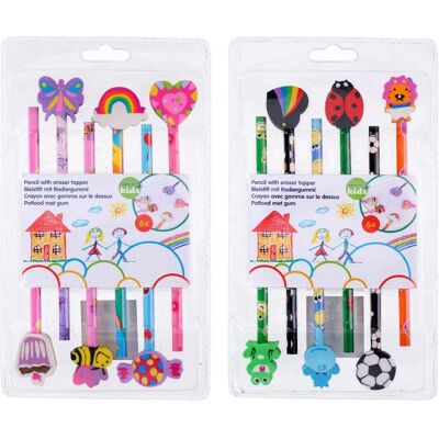 Topwrite, Bleistift, Bleistift mit Radiergummi (Hart, 6x) Topwrite, Bleistift, Bleistift mit Radiergummi (Hart, 6x)