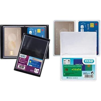 Elba, Mappe, Kreditkartenhülle für 4 Kreditkarten, 300 my, PVC gepackt zu 15 Stück (Kreditkarte, 15x) Elba, Mappe, Kreditkartenhülle für 4 Kreditkarten, 300 my, PVC gepackt zu 15 Stück (Kreditkarte, 15x)