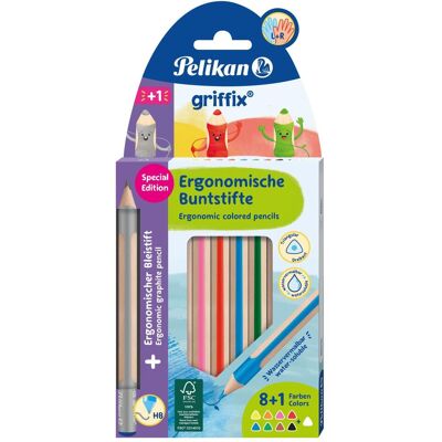 Pelikan Malstifte, Farbstiftetui 8+1ST Griffix WV sortiert (10x) Pelikan Malstifte, Farbstiftetui 8+1ST Griffix WV sortiert (10x)