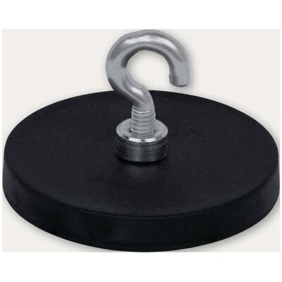 Eichner, Magnet, Neodymmagnet Ø 43 mm gummierter Magnet, mit Haken Ø 6,4 mm (5x) Eichner, Magnet, Neodymmagnet Ø 43 mm gummierter Magnet, mit Haken Ø 6,4 mm (5x)