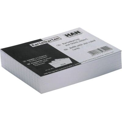 Han, Karteikarten, Karteikarten A7 liniert weiss VE=100 Stück (A7, 100x, 120 g/m²) Han, Karteikarten, Karteikarten A7 liniert weiss VE=100 Stück (A7, 100x, 120 g/m²)