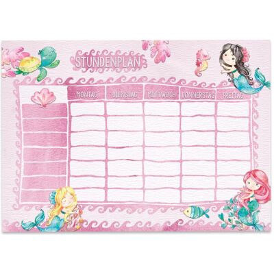 Papierdrachen, Agenda, Stundenplan Block DIN A4 - Meerjungfrau (A4) Papierdrachen, Agenda, Stundenplan Block DIN A4 - Meerjungfrau (A4)