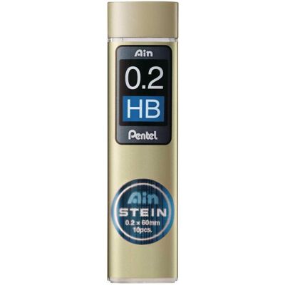 Pentel, Bleistiftminen, AinStein (10 Stk., 0.20 mm, HB) Pentel, Bleistiftminen, AinStein (10 Stk., 0.20 mm, HB)