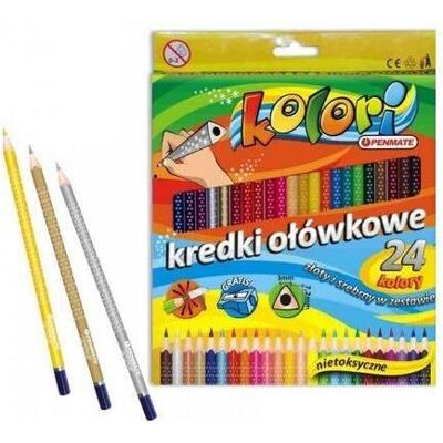 Penmate, Malstifte, Kredki ołówkowe Kolori 24 kolory (24x) Penmate, Malstifte, Kredki ołówkowe Kolori 24 kolory (24x)