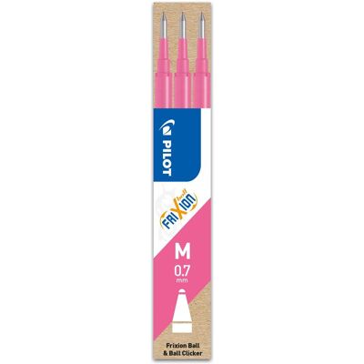 Pilot, Ersatzpatronen + Tintenfass, FriXion Refill Set à 3 (Pink, 0.70 mm, 3 Stk.) Pilot, Ersatzpatronen + Tintenfass, FriXion Refill Set à 3 (Pink, 0.70 mm, 3 Stk.)