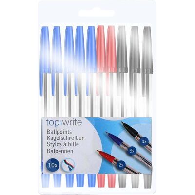 Topwrite, Schreibstifte, Kugelschreiber Farbe, 10Stk. (10x) Topwrite, Schreibstifte, Kugelschreiber Farbe, 10Stk. (10x)