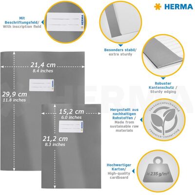 Herma Heft + Block, Heftschoner A4 Karton (A4, Kein Einband) Herma Heft + Block, Heftschoner A4 Karton (A4, Kein Einband)