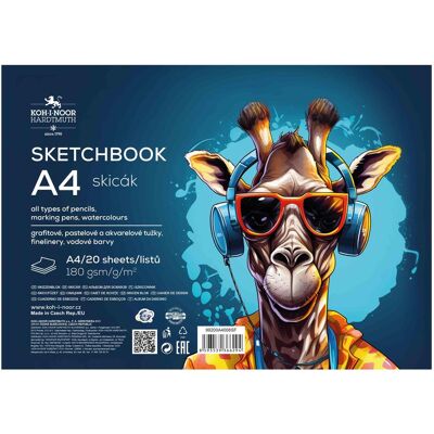 Koh-i-Noor, Heft + Block, Zeichenkarton A4 Skizzenblock Quer - 20 Blatt, 180 g/m² (A4) Koh-i-Noor, Heft + Block, Zeichenkarton A4 Skizzenblock Quer - 20 Blatt, 180 g/m² (A4)