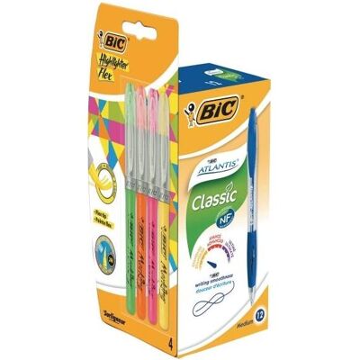 Bic, Schreibstifte, Kugelschreiber-Set Atlantis Classic blauSchreibfarbe blau, 1 Set (12x) Bic, Schreibstifte, Kugelschreiber-Set Atlantis Classic blauSchreibfarbe blau, 1 Set (12x)