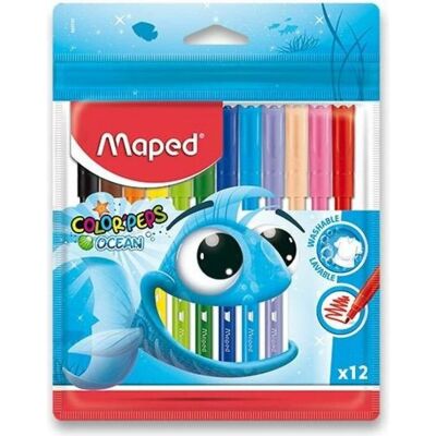 Maped, Malstifte, Filzstifte Ocean 12 Stück Im Etui (12x) Maped, Malstifte, Filzstifte Ocean 12 Stück Im Etui (12x)
