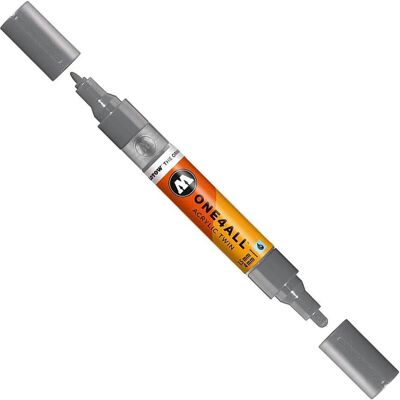 Molotow, Marker, Marqueur pour Maquettes - One4All Twin - Acrylique Gris-Bleu Sombre - 1,5/4mm - -238 - 15 cm (1x) Molotow, Marker, Marqueur pour Maquettes - One4All Twin - Acrylique Gris-Bleu Sombre - 1,5/4mm - -238 - 15 cm (1x)