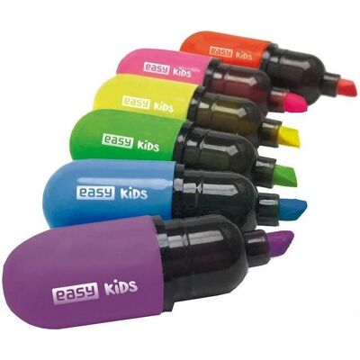 Easy, Marker, Flash Mini Neon Textmarker 6 Farben EINFACH (6x) Easy, Marker, Flash Mini Neon Textmarker 6 Farben EINFACH (6x)