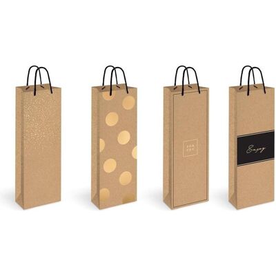 Interdruk, Geschenkverpackung, Flaschentasche 13x36x8 Kraftmix Interdruk, Geschenkverpackung, Flaschentasche 13x36x8 Kraftmix