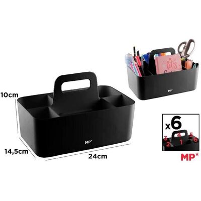 Main paper, Schreibtisch Accessoire, Schreibtisch-Organizer mit Griff, schwarz Main paper, Schreibtisch Accessoire, Schreibtisch-Organizer mit Griff, schwarz