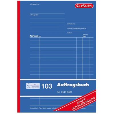 Herlitz Modell 103 Selbstkopierende A5 Formularbuch Herlitz Modell 103 Selbstkopierende A5 Formularbuch