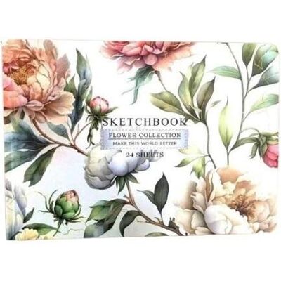 Teka, Heft + Block, Skizzenbuch A5/24K glatt Helle Blumen FRISCH (A5) Teka, Heft + Block, Skizzenbuch A5/24K glatt Helle Blumen FRISCH (A5)