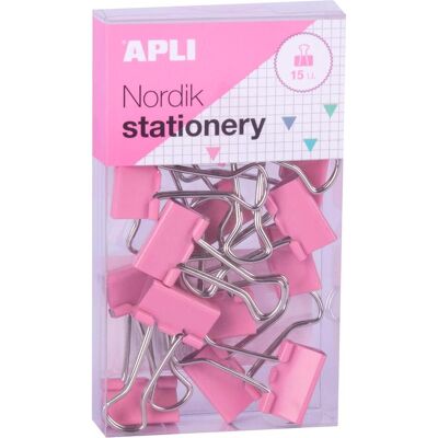 Apli, Büroklammer, Nordik dokumentenklammern, 19 mm, 15 stk., box mit aufhänger, mischung aus pastellfarben (15x) Apli, Büroklammer, Nordik dokumentenklammern, 19 mm, 15 stk., box mit aufhänger, mischung aus pastellfarben (15x)