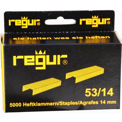 Regur, Büroklammer, 5.000 Tackerklammern 53/14 14 mm (1x) Regur, Büroklammer, 5.000 Tackerklammern 53/14 14 mm (1x)
