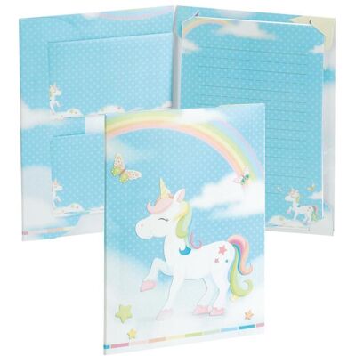 Magni, Grusskarte + Briefpapier, 11701262000 - Briefpapierpack, „Einhorn Lilly“, 165 x 235 mm & 90 x 177 mm, 10 Blätter & 10 (10 Stk.) Magni, Grusskarte + Briefpapier, 11701262000 - Briefpapierpack, „Einhorn Lilly“, 165 x 235 mm & 90 x 177 mm, 10 Blätter & 10 (10 Stk.)