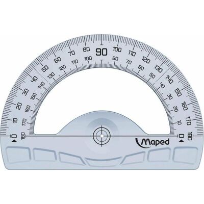 Maped, Lineal, Halbkreis-Winkelmesser Geometric 180 Grad, 120 mm (12 cm, Kunststoff) Maped, Lineal, Halbkreis-Winkelmesser Geometric 180 Grad, 120 mm (12 cm, Kunststoff)
