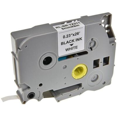 Neutral, Beschriftungsband, PTOUCH 6mm WEISS-SCHWARZ (0.60 cm, Weiss) Neutral, Beschriftungsband, PTOUCH 6mm WEISS-SCHWARZ (0.60 cm, Weiss)