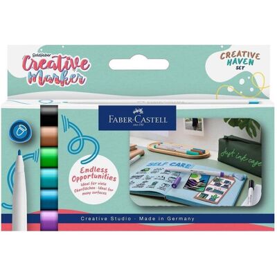 Faber-Castell, Marker, Creative Marker Gofa 1.5 Haven. 6er Etui (6x) Faber-Castell, Marker, Creative Marker Gofa 1.5 Haven. 6er Etui (6x)
