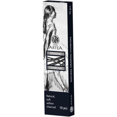 Astra, Malstifte, Natürliche Zeichenkohle 3-6 mm 10 Stück (10x) Astra, Malstifte, Natürliche Zeichenkohle 3-6 mm 10 Stück (10x)
