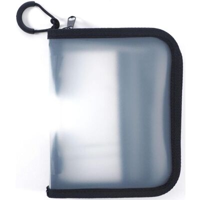 Foldersys, Mappe, Reissverschlussbeutel Mini A6 transparent/schwarz 0,5 mm (A6) Foldersys, Mappe, Reissverschlussbeutel Mini A6 transparent/schwarz 0,5 mm (A6)