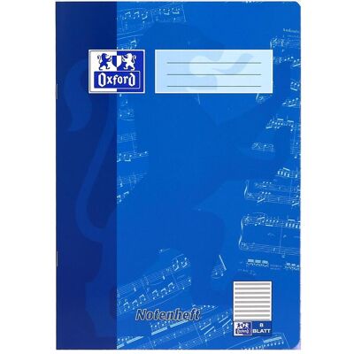 Oxford, Heft + Block, Notenheft (A4, Liniert) Oxford, Heft + Block, Notenheft (A4, Liniert)