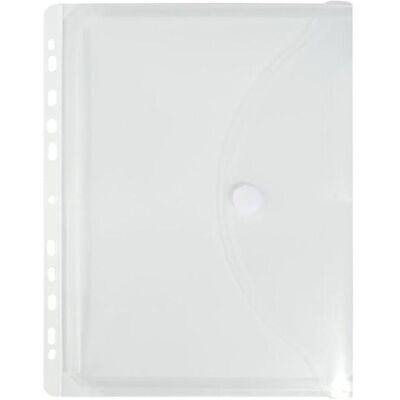 Elba, Mappe, Prospekthülle mit Dehnfalten, DIN A4, PP, 0,2 mm genarbt, transparent, rechts offen, mit Verschlussk (A4, 10x) Elba, Mappe, Prospekthülle mit Dehnfalten, DIN A4, PP, 0,2 mm genarbt, transparent, rechts offen, mit Verschlussk (A4, 10x)