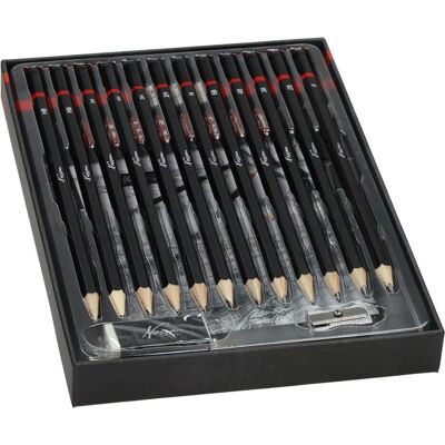 Grafix, Heft + Block, Zeichenblock mit Bleistiften und Spitzer, 15-tlg (Blanko) Grafix, Heft + Block, Zeichenblock mit Bleistiften und Spitzer, 15-tlg (Blanko)