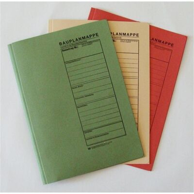 Rnk, Mappe, Verlag Bauplanmappe, (B)230 x (H)318 mm, farbig sortiert (B4, 3x) Rnk, Mappe, Verlag Bauplanmappe, (B)230 x (H)318 mm, farbig sortiert (B4, 3x)