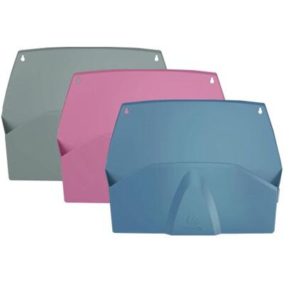 Exacompta, Prospektständer, 3er-Set Wandprospekthalter horizontal, 1 Fach, 72x382x289 mm, AutentiK (A4) Exacompta, Prospektständer, 3er-Set Wandprospekthalter horizontal, 1 Fach, 72x382x289 mm, AutentiK (A4)