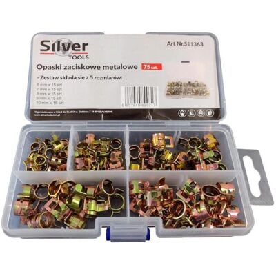 Silver, Büroklammer, Metallklemmen, 75 Stück. (75x) Silver, Büroklammer, Metallklemmen, 75 Stück. (75x)