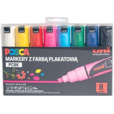 Uni-ball, Marker, Plakatmarker PC-8K 8 Farben (8x) Uni-ball, Marker, Plakatmarker PC-8K 8 Farben (8x)