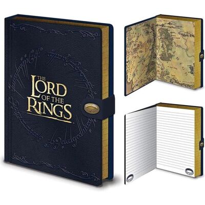 Pyramid Heft + Block, LE SEIGNEUR DES ANNEAUX - Carte - Cahier A5 Premium (A5, Liniert, Harter Einband) Pyramid Heft + Block, LE SEIGNEUR DES ANNEAUX - Carte - Cahier A5 Premium (A5, Liniert, Harter Einband)