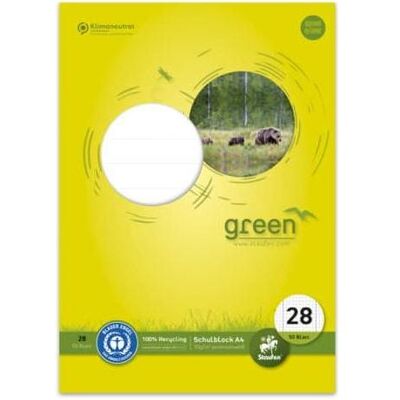 Magni, Heft + Block, Schulblock Green A4 Lineatur 28 kariert (A4) Magni, Heft + Block, Schulblock Green A4 Lineatur 28 kariert (A4)