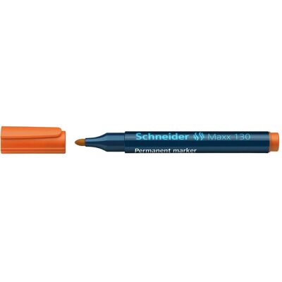 Schneider, Marker, Permanentmarker Maxx 130, 1-3 mm, orange (1x) Schneider, Marker, Permanentmarker Maxx 130, 1-3 mm, orange (1x)