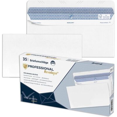 Mailmedia, Briefumschlag, Briefumschläge Professional Format: 112 x 225 mm, ohne Fenster (DL, 35x) Mailmedia, Briefumschlag, Briefumschläge Professional Format: 112 x 225 mm, ohne Fenster (DL, 35x)