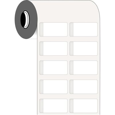 Brady, Etikettenrolle, B33-629-461, Polyester, Weiss/Transparent, matt, 19.05 x 33.02(38.10) mm, permanent, 2-bahnig (19.05 mm) Brady, Etikettenrolle, B33-629-461, Polyester, Weiss/Transparent, matt, 19.05 x 33.02(38.10) mm, permanent, 2-bahnig (19.05 mm)