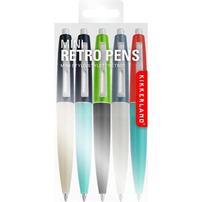 Kikkerland, Schreibstifte, Mini Retro Pens (5x) Kikkerland, Schreibstifte, Mini Retro Pens (5x)