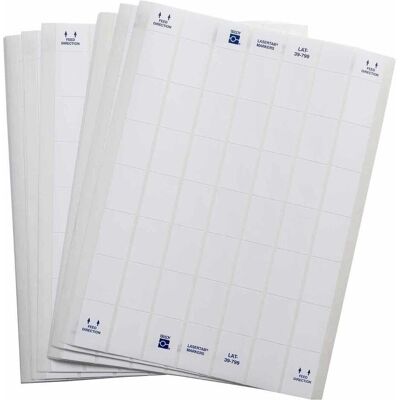 Brady, Etiketten, LAT-39-799-2.5, Nylongewebe, Weiss, 25.4 x 36.5 mm, permanent, US-Letter, 7-bahnig (2.520 E.) Brady, Etiketten, LAT-39-799-2.5, Nylongewebe, Weiss, 25.4 x 36.5 mm, permanent, US-Letter, 7-bahnig (2.520 E.)