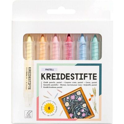 Folia, Malstifte, Kreidestifte-Set PASTELL, farbig sortiert, 6er Etui (6x) Folia, Malstifte, Kreidestifte-Set PASTELL, farbig sortiert, 6er Etui (6x)