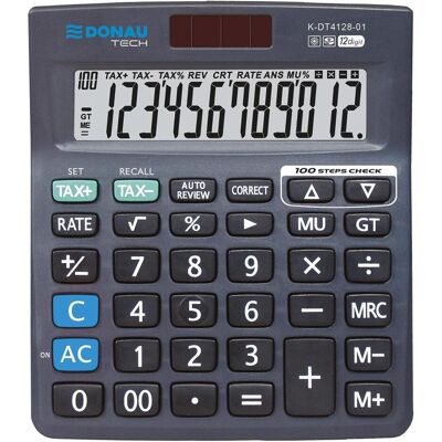 Donau, Taschenrechner, Taschenrechner TECH OFFICE Taschenrechner, 12-stellige Anzeige, 140x122x27 mm, schwarz (Batteriebetrieb, Solarenergie) Donau, Taschenrechner, Taschenrechner TECH OFFICE Taschenrechner, 12-stellige Anzeige, 140x122x27 mm, schwarz (Batteriebetrieb, Solarenergie)