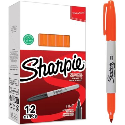 Sharpie, Marker, Marker Fein Rundspitze Orange 12 Stück (12x) Sharpie, Marker, Marker Fein Rundspitze Orange 12 Stück (12x)